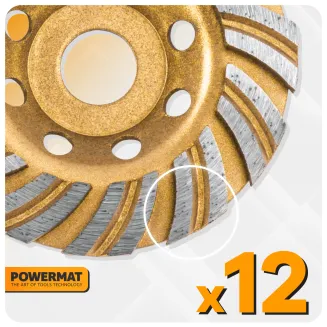 TARCZA GARNKOWA DIAMENTOWA DO SZLIFOWANIA BETONU KAMIENIA SEGMENTOWA 100 MM PM-DTG-1051T - 10
