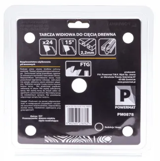 Tarcza widiowa do drewna 160x20 24z TDD-160x20x24Z - 5