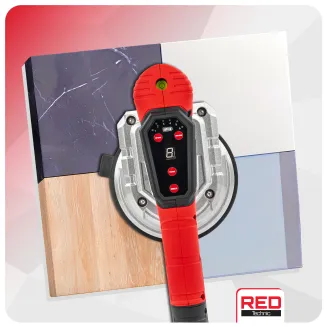 PRZYSSAWKA WIBRACYJNA DO PŁYTEK 100KG WIBRATOR DO POZIOMOWANIA 2x2AH 150MM  RTAPW0155 - 12