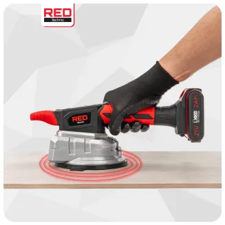 PRZYSSAWKA WIBRACYJNA DO PŁYTEK 100KG WIBRATOR DO POZIOMOWANIA 2x2AH 150MM  RTAPW0155 - 14