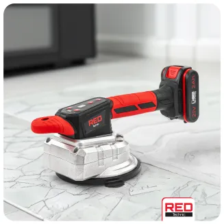 PRZYSSAWKA WIBRACYJNA DO PŁYTEK 100KG WIBRATOR DO POZIOMOWANIA 2x2AH 150MM  RTAPW0155 - 15