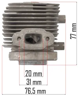 CYLINDER + TŁOK ZESTAW NAPRAWCZY DO DMUCHAWY SPALINOWEJ ROZRUCH START 34mm RTODL0058-CT - 6