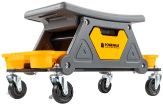 KRZESŁO WARSZTATOWE STOŁEK TABORET NA KÓŁKACH 3 SCHOWKI 200 KG SIEDZISKO PM-SWA-200T - 2