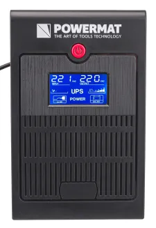 ZASILACZ AWARYJNY UPS LCD 1200VA 720W 2x 7AH PM-UPS-1200M - 3