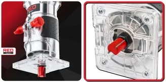 FREZARKA GÓRNOWRZECIONOWA KRAWĘDZIOWA WYCINARKA ELEKTRYCZNA WALIZKA + FREZY  RTFGW0145