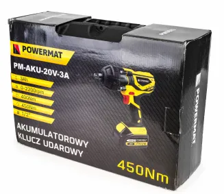 Klucz Akumulatorowy udarowy PM-AKU-20V-3A 3Ah 20V (Walizka)
