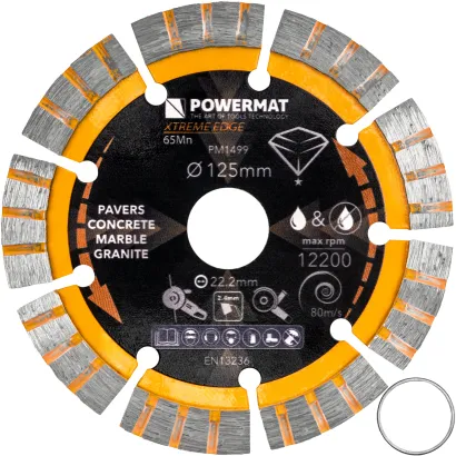 TARCZA DIAMENTOWA 2.8MM 125MM 9T DO CERAMIKI BETONU CEGŁY 22.2MM PM-TDCS-1255T