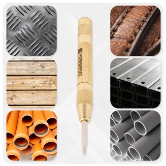 PUNKTAK AUTOMATYCZNY MOSIĘŻNY DO ZNAKOWANIA METALU DREWNA PCV PRECYZYJNY 125mm PM-PAU-2T - 5