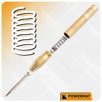 PUNKTAK AUTOMATYCZNY MOSIĘŻNY DO ZNAKOWANIA METALU DREWNA PCV PRECYZYJNY 125mm PM-PAU-2T - 9