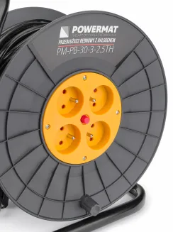 Przedłużacz Bębnowy 30m 3x2,5 Na Bębnie + Halogen PM-PB-30-3-2.5TH - 8