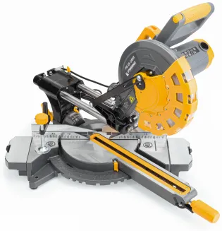 PIŁA UKOŚNA Z POSUWEM PILARKA UKOŚNICA DO DREWNA 255MM Z LASEREM 2400W LED PM-UK-2400M - 4