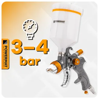 PISTOLET LAKIERNICZY DO MALOWANIA LAKIEROWANIA HVLP ZBIORNIK 600 ML ZESTAW PM-PDM-170TZ - 13