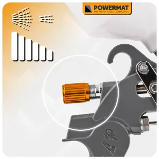 PISTOLET LAKIERNICZY DO MALOWANIA LAKIEROWANIA HVLP ZBIORNIK 600 ML ZESTAW PM-PDM-170TZ - 17