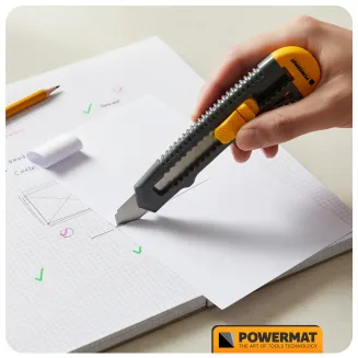 NÓŻ DO TAPET NOŻYK TAPICERSKI OSTRZE TAPECIAK 18MM PM-NT-18T - 9