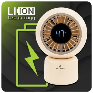 WENTYLATOR BIURKOWY akumulatorowy 3600mAh VELWEBS0010 - 15