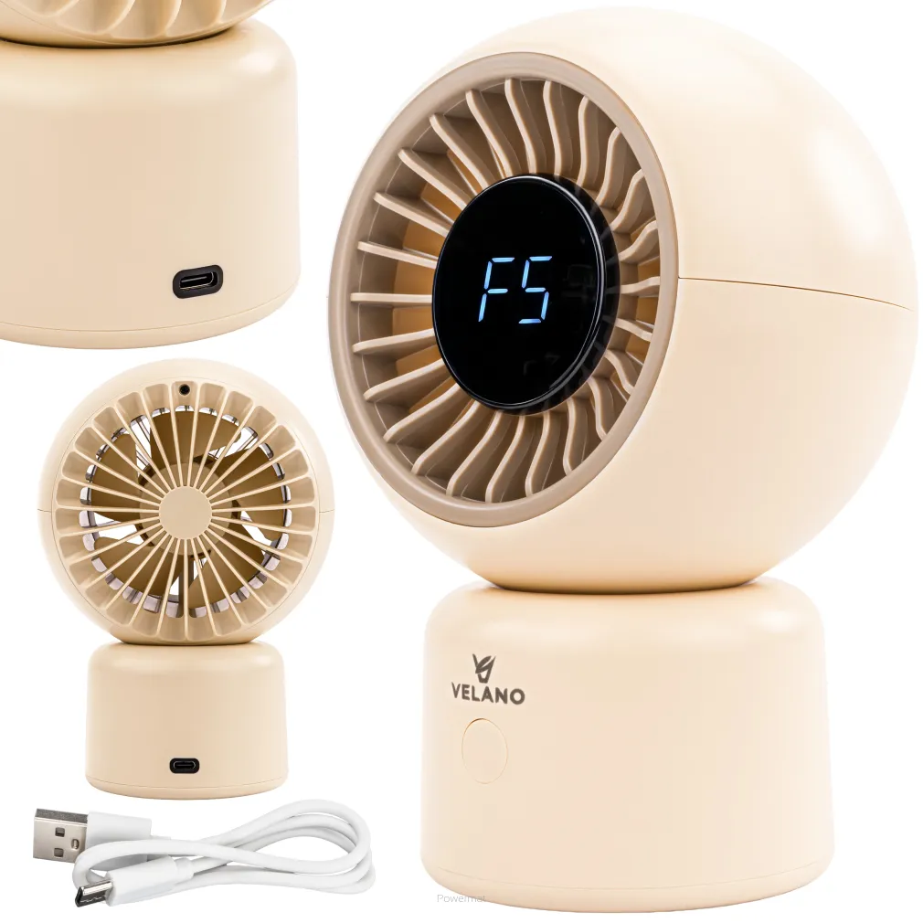 WENTYLATOR BIURKOWY akumulatorowy 3600mAh VELWEBS0010