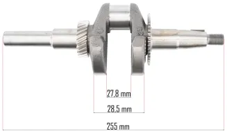 WAŁ KORBOWY DO SILNIKA PM-GX160-WK19 - 2