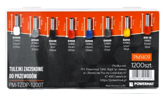 TULEJKI KOŃCÓWKI ZACISKOWE IZOLOWANE DO PRZEWODÓW 1200SZT TULEJKA 0.5-10mm2 PM-TZDP-1200T - 3