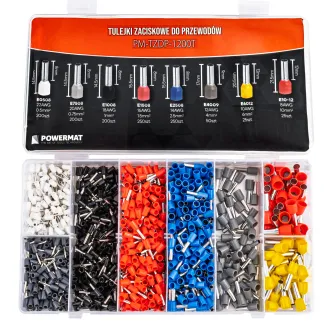 TULEJKI KOŃCÓWKI ZACISKOWE IZOLOWANE DO PRZEWODÓW 1200SZT TULEJKA 0.5-10mm2 PM-TZDP-1200T - 4