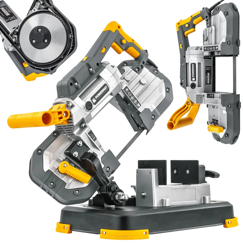 PIŁA TAŚMOWA DO METALU PCV Z PODSTAWĄ PRZECINARKA UKOŚNICA PRZENOŚNA 1200W PM-PTDM-1200M