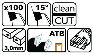 Tarcza widiowa do drewna 305x30 100z TDD-305x30x100Z - 2