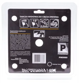 Tarcza widiowa do drewna 160x20 48z TDD-160x20x48Z - 5