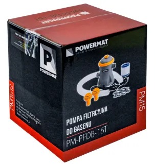 POMPA FILTRUJĄCA DO BASENU WODY 1250 L/H 16W IPX8 32MM ZESTAW PM-PFDB-16T - 12