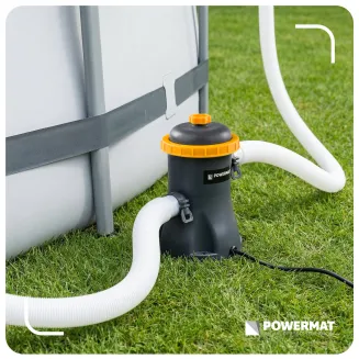 POMPA FILTRUJĄCA DO BASENU WODY 1250 L/H 16W IPX8 32MM ZESTAW PM-PFDB-16T - 8