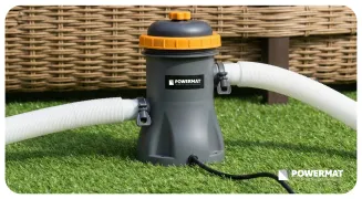 POMPA FILTRUJĄCA DO BASENU WODY 1250 L/H 16W IPX8 32MM ZESTAW PM-PFDB-16T - 9