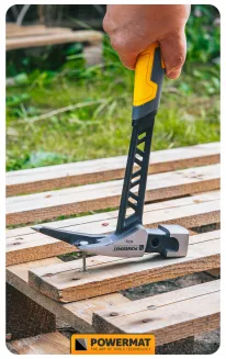 MŁOTEK CIESIELSKI DEKARSKI DO GWOŹDZI HARTOWANY STAL MONOBLOK MAGNES 920G  PM-MLT-600-920T - 15