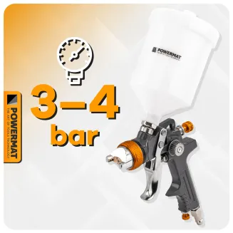 PISTOLET LAKIERNICZY DO MALOWANIA LAKIEROWANIA HVLP 1,4 MM ZBIORNIK 600 ML PM-PDM-170T - 10