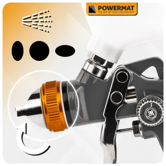 PISTOLET LAKIERNICZY DO MALOWANIA LAKIEROWANIA HVLP 1,4 MM ZBIORNIK 600 ML PM-PDM-170T - 13