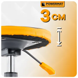 SIEDZISKO WARSZTATOWE TELESKOPOWE 400-520MM OBROTOWY TABORET STOŁEK KÓŁKA PM-SWA-150T - 13