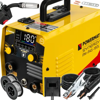 SPAWARKA INWERTOROWA MIGOMAT FCAW FLUX MMA TIG-LIFT 180A SYNERGIA PM-PAS-180L