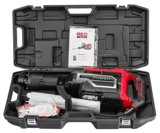 MŁOT WYBURZENIOWY UDAROWY DO KUCIA BETONU MOCNY 3300W HEX 70J WALIZKA DŁUTA RTMWB0052 - 11