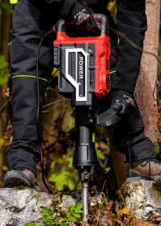 MŁOT WYBURZENIOWY UDAROWY DO KUCIA BETONU MOCNY 3300W HEX 70J WALIZKA DŁUTA RTMWB0052 - 16