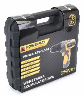 Wkrętarka akumulatorowa 1,5Ah / 12V - 25Nm PM-WA-12V-1.5AT - 11