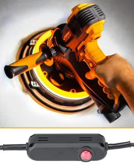 Szlifierka do gipsu PM-DG-1400L-PRO 1400W + LED + WOREK - 3