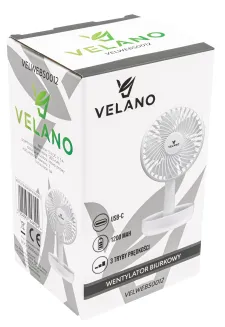 WENTYLATOR BIURKOWY akumulatorowy 1200mAh VELWEBS0012 - 14