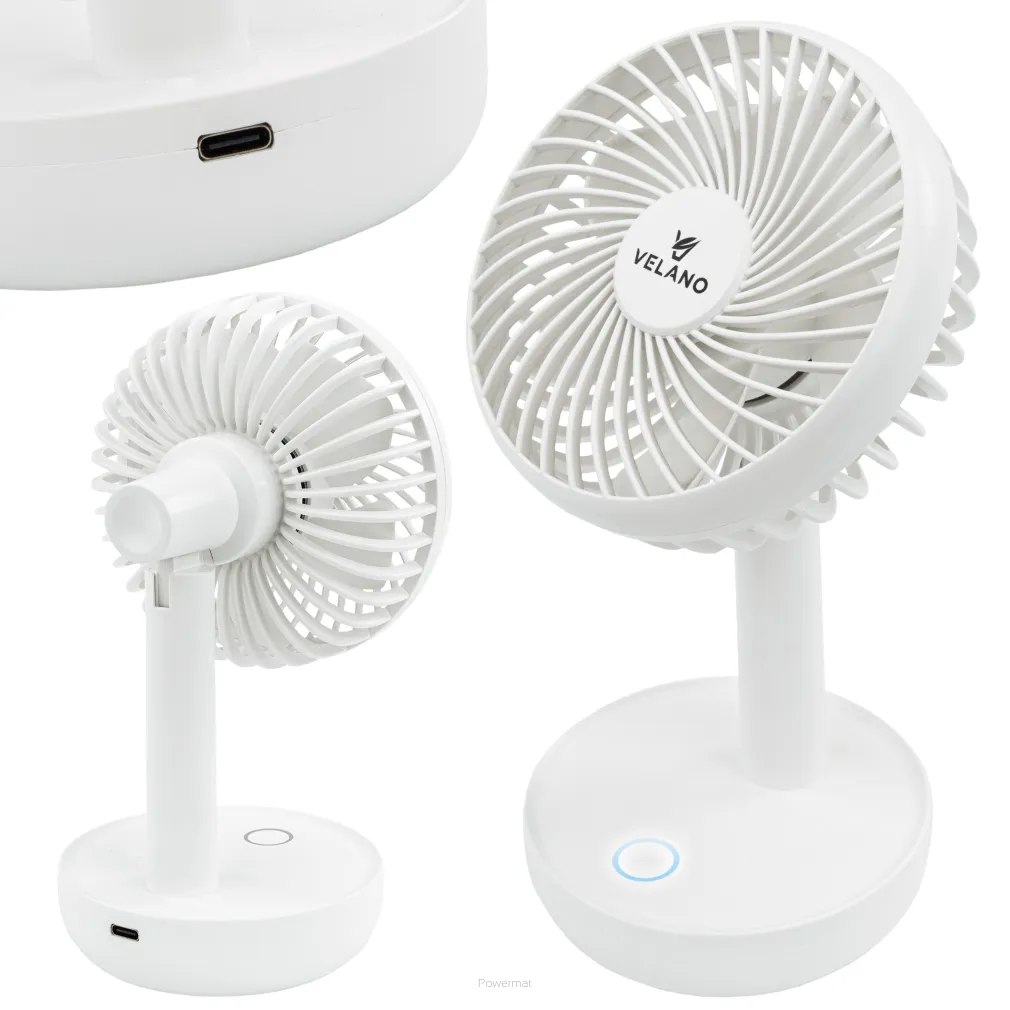 WENTYLATOR BIURKOWY akumulatorowy 1200mAh VELWEBS0012