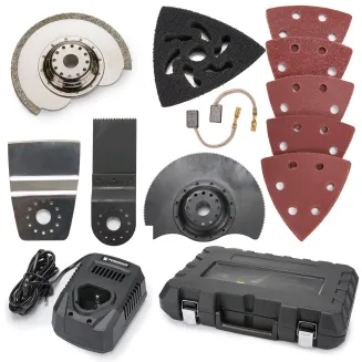 Akumulatorowe narzędzie wielofunkcyjne / renowator / szlifierka PM-ENW-12V - 22