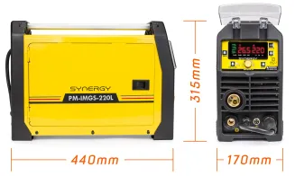 Migomat inwertorowy 220A MIG / MAG / MMA / LIFT-TIG PM-IMGS-220L SYNERGY - 8