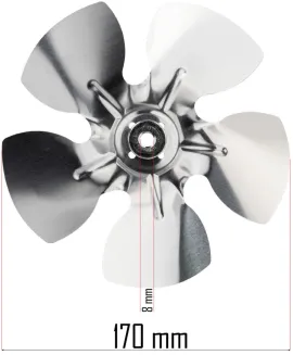 WENTYLATOR DO NAGRZEWNICY SPALINOWEJ WIRNIK ŚMIGŁO UNIWERSALNE 29° 170mm PM-NAG-20SN-WEN - 6