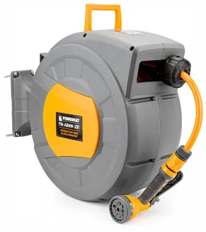 AUTOMATYCZNY BĘBEN ZWIJACZ NA WĄŻ OGRODOWY NAŚCIENNY 1/2 20m + PISTOLET PRO PM-ABNW-20T - 8