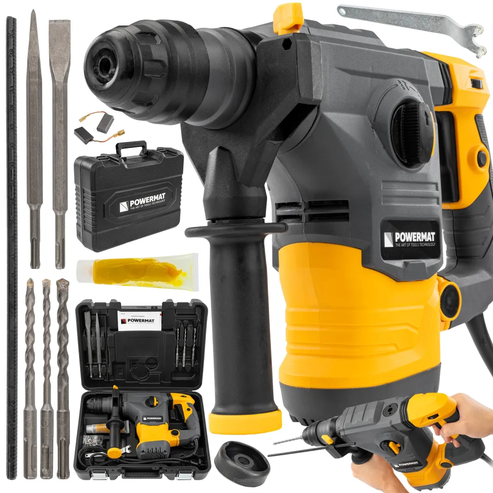 MŁOT UDAROWY MŁOTOWIERTARKA UDAR SDS+ 2600W 5,5J WALIZKA 3X WIERTŁO DŁUTA PM-MU-2600T