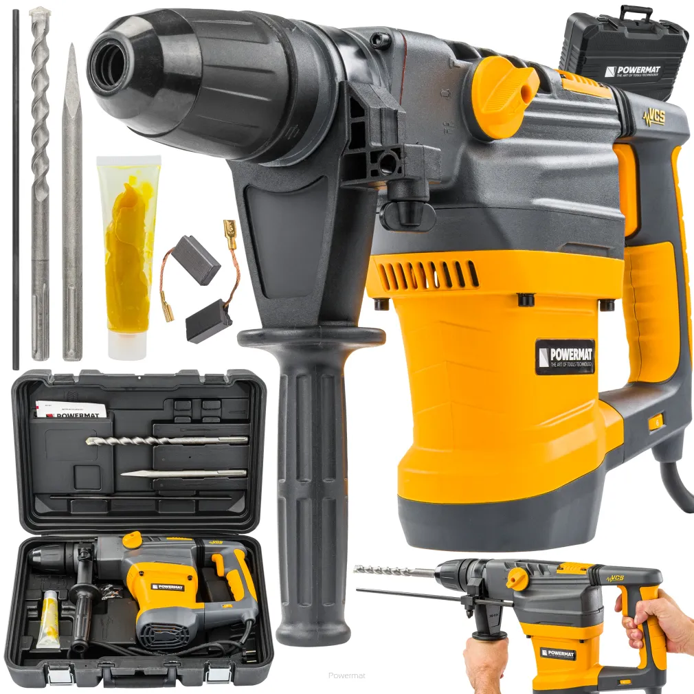 MŁOT UDAROWY OBROTOWY SDS MAX 2800W 18J WALIZKA ZESTAW REGULACJA OBROTÓW  PM-MU-2800TN