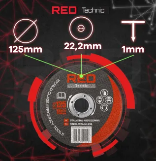 TARCZA DO CIĘCIA METALU 125 x 1,0 x 22,2 MM RTTDM0102 - 5