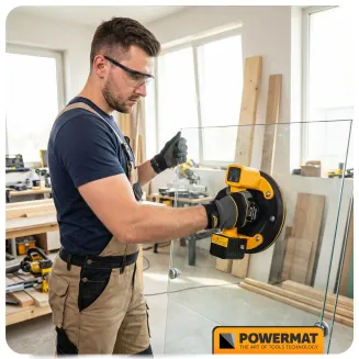 PRZYSSAWKA PRÓŻNIOWA DO PŁYTEK GLAZURY UCHWYT AKUMULATOR LCD 200 KG 200 MM PM-APPS-200M - 6