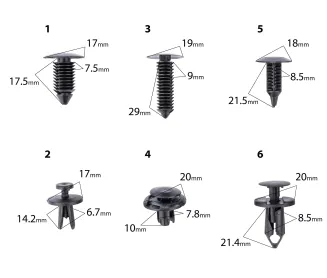 SPINKI KOŁKI KLIPSY SAMOCHODOWE DO TAPICERKI AUTA 245 EL - ŚCIĄGACZE WYJMAK RTKST0098