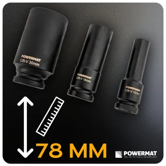 ZESTAW NASADEK UDAROWYCH 10-30MM HEX 15SZT 1/2